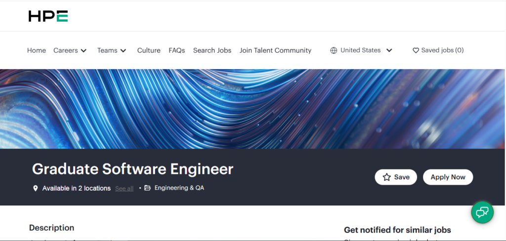 HPE Recruitment Drive; Hiring Graduate Software Engineer