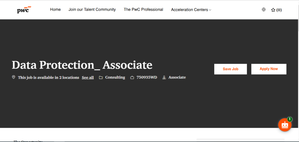 PwC Recruitment Drive; Hiring Associate