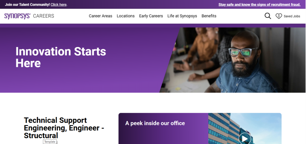 Synopsys Recruitment Drive; Hiring Technical Support Engineering