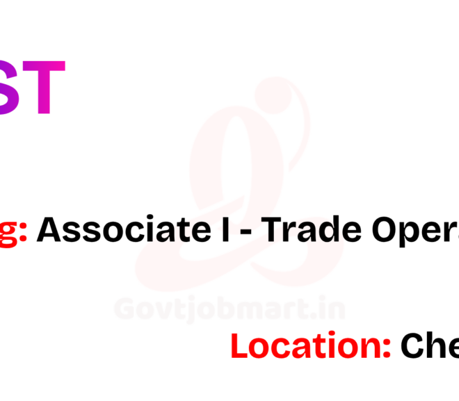 UST Hiring Associate I – Trade Operation | Chennai 2026
