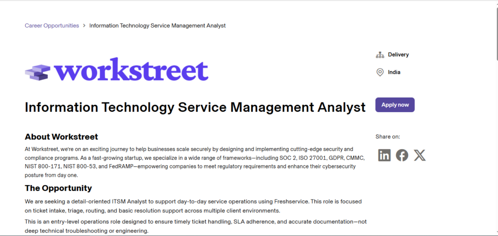 Workstreet Work from Home Jobs; Hiring IT Analyst