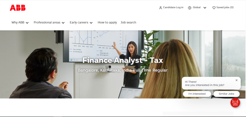 ABB Hiring Finance Analyst – Tax | Bangalore 2026