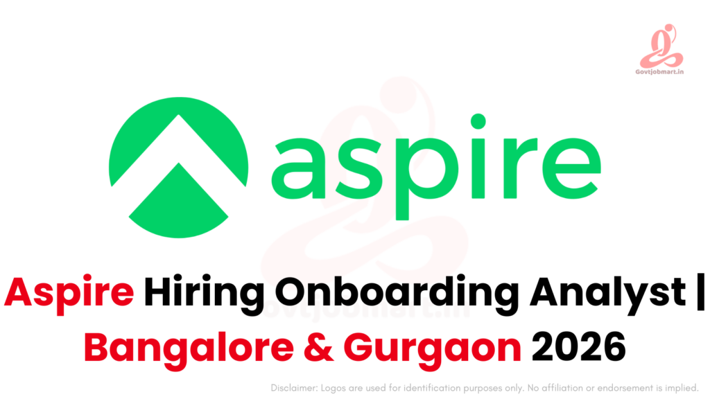 Aspire Hiring Onboarding Analyst | Bangalore & Gurgaon 2026