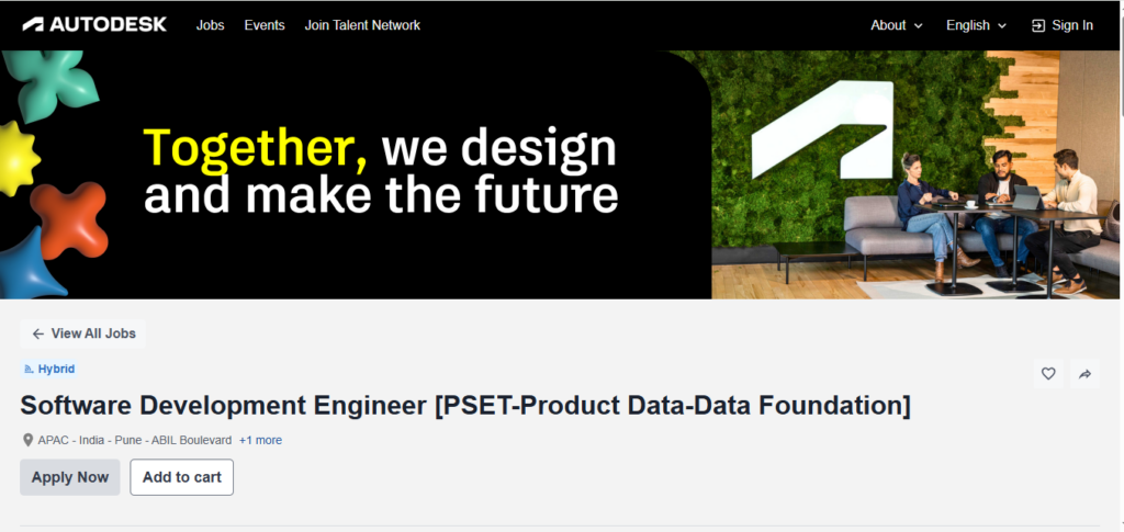 Autodesk Hiring Software Development Engineer [PSET-Product Data-Data Foundation] | Pune 2026
