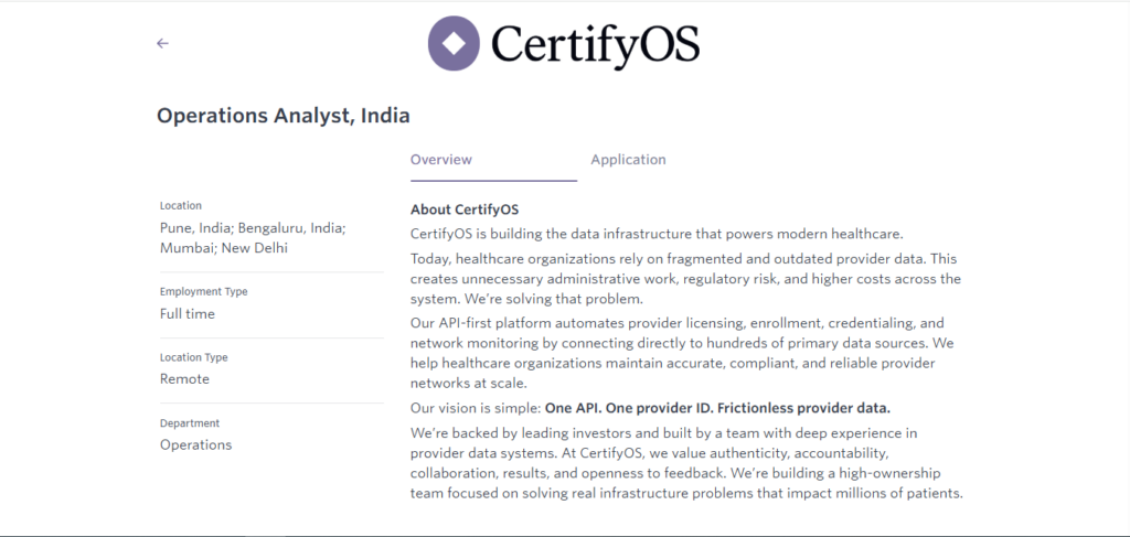 CertifyOS Hiring Operations Analyst | Work from Home 2026