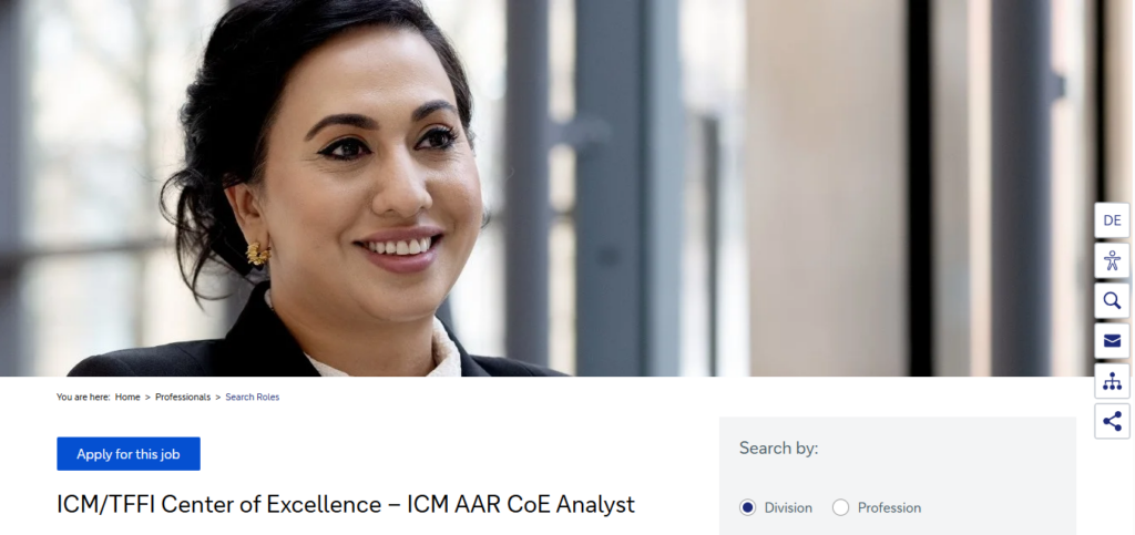 Deutsche Bank Hiring CM / TFFI Center of Excellence – ICM AAR CoE Analyst | Mumbai / Bangalore 2026