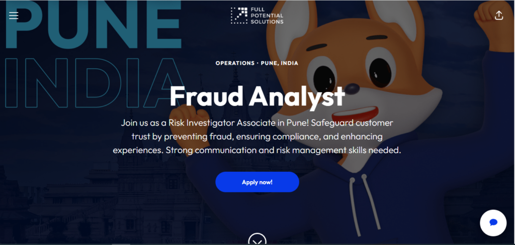 Full Potential Solutions (FPS) Hiring Fraud Analyst | Pune 2026