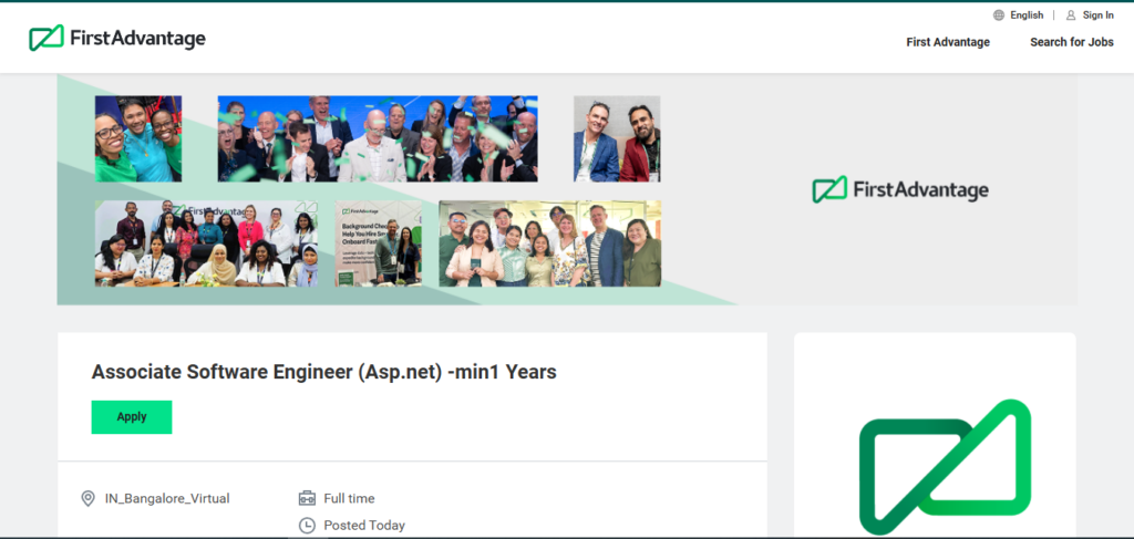 First Advantage Hiring Associate Software Engineer Trainee | Work from Home 2026
