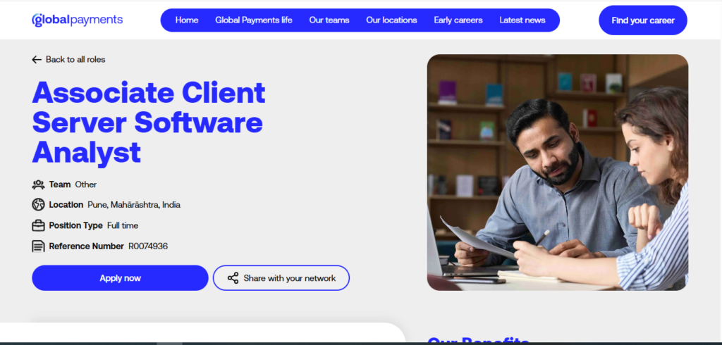 Global Payments Hiring Associate Client Server Software Analyst | Pune 2026