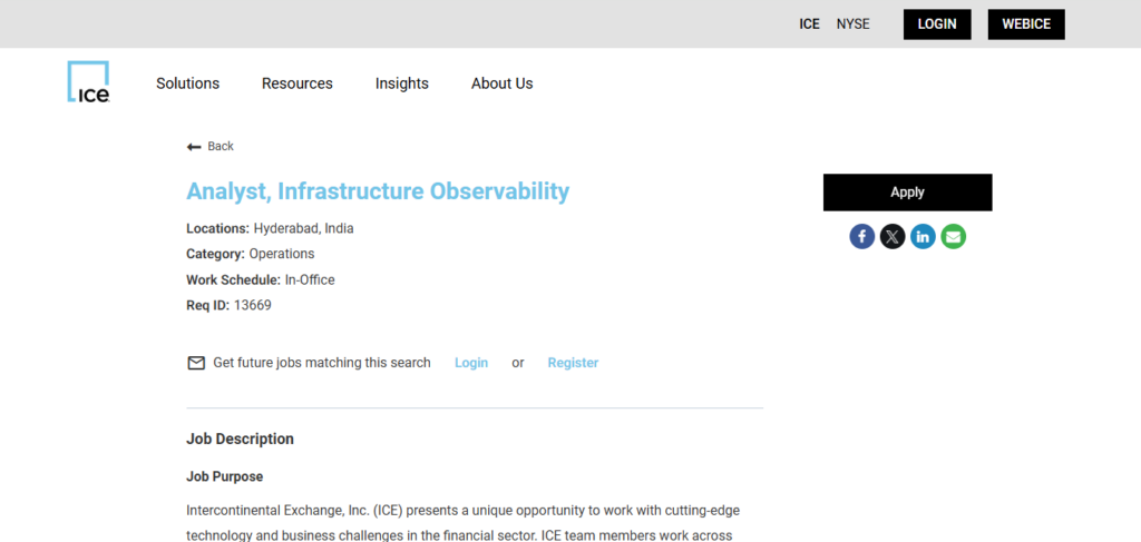 ICE Hiring Analyst, Infrastructure Observability | Hyderabad 2026