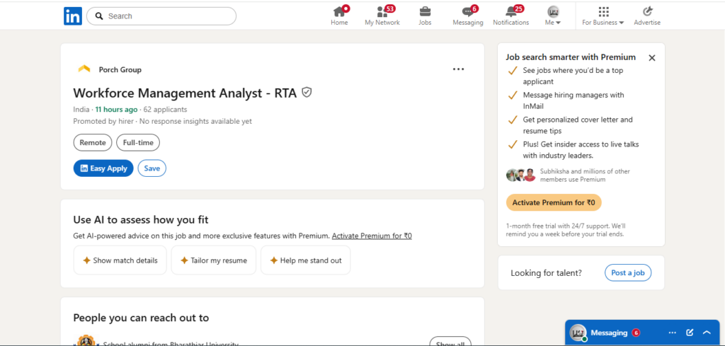 Porch Group Hiring Workforce Management Analyst – RTA | Work from Home 2026
