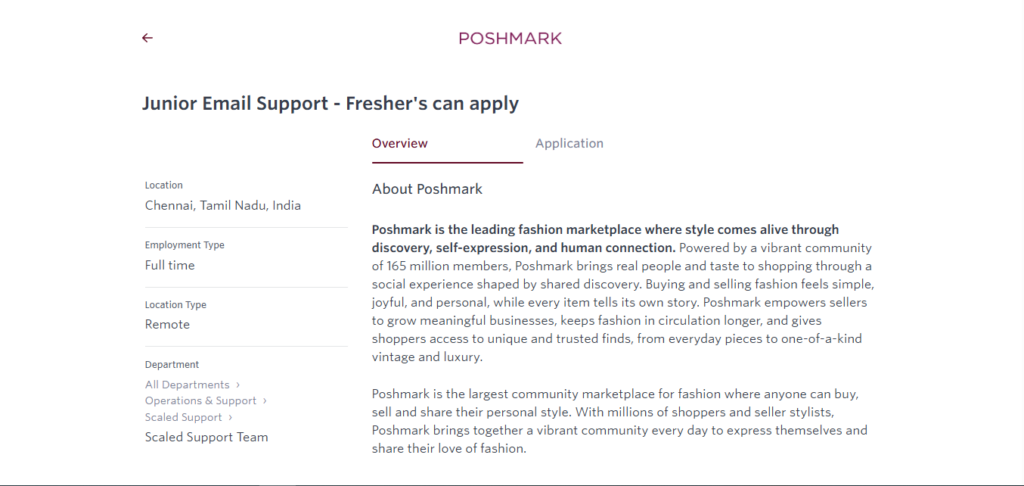 Poshmark Hiring Junior Email Support | Work from Home 2026