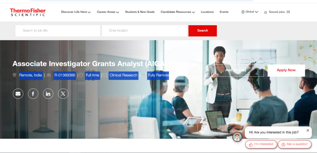 ThermoFisher Scientific Hiring Associate Investigator Grants Analyst (AIGA) | Work from Home 2026