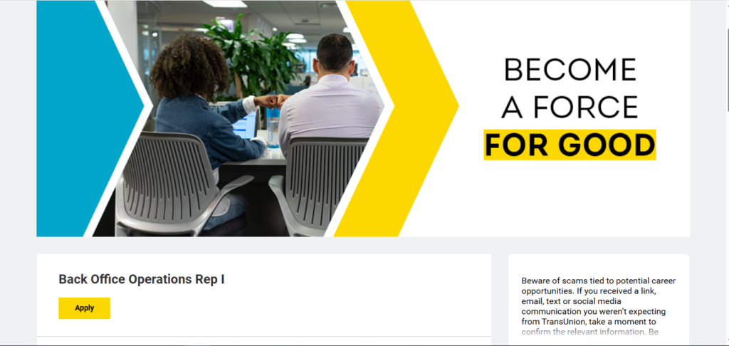 TransUnion Hiring Back Office Operations Rep I | Chennai 2026