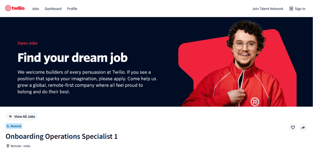 Twilio Hiring Onboarding Operations Specialist 1 | Work from Home 2026